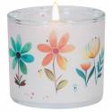 Glas+Theelichtje 6 X 6.5 - Bloemen 