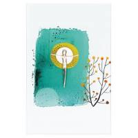 Plaat in glas 18,5 x 29 cm Metaal Christus 