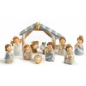 Crèches de Noël avec 10 personnages de 4cm