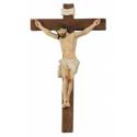 Kruisbeeld - 13 cm - Hout / Korpus Polystone 