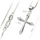 Croix en argent 21 mm+ chaîne