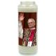 Noveenkaars in glas / wit / Paus Leo XIV 