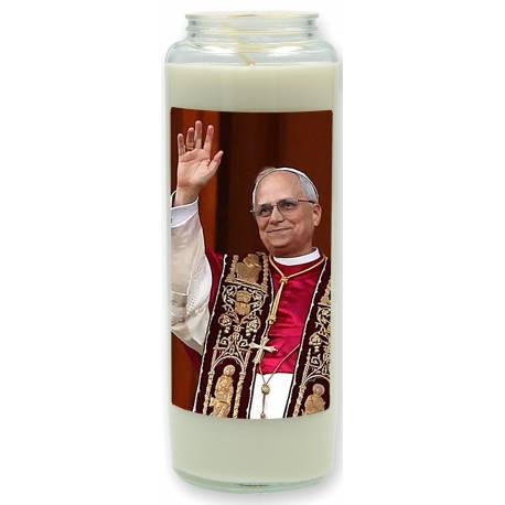 Neuvaine en verre / blanc / Pape Léon XIV