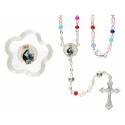 Mini chapelet multicolore + mousqueton + boîte