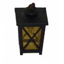Accessoire crèche lanterne verre jaune 3x2,5x4cm