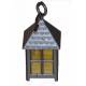 Lantaarn geel glas 2x2xh4 cm 4.5 v 