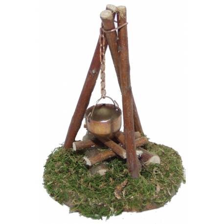 Feu de camp - H 20 x 10 x 10 cm