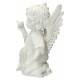 Engel knielend met duif Ht 17 cm 
