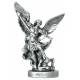 Statue 12 cm - Albâtre argenté - St Michel