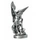 Statue 12 cm - Albâtre argenté - St Michel