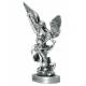 Statue 12 cm - Albâtre argenté - St Michel