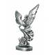 Statue 12 cm - Albâtre argenté - St Michel