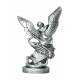 Statue 12 cm - Albâtre argenté - St Michel