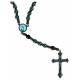 Chapelet s/élastique hématite Vierge priante