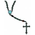 Chapelet s/élastique hématite Vierge priante