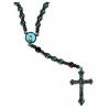 Chapelet s/élastique hématite Vierge priante