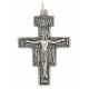 Croix St Damien - 50 mm - Métal argenté