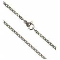 Ketting 45 cm + Karabijnhaak - roestvrij staal 