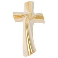 Croix Murale 20 Cm Naturel/Or