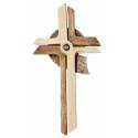Croix Murale 20 Cm 2 Tons bois