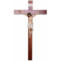 Croix murale 140 x 75 cm en bois (Christ de 70 cm en résine)