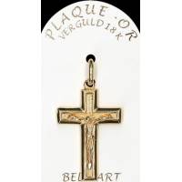 Kruisje plaqué-goud - 30 X 21 mm 