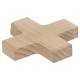 Kruisbeeld Eikenhout 6 X 6 cm zonder kruis 