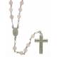 Rozenkrans Zilver + Rhodium Roze Kwarts 6 mm 