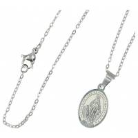 Parure Acier - Médaille Miraculeuse + ChaÎne 45 cm