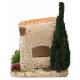 Decor voor santons de Provence Huisje met boom 15 x 10 x 14 cm 