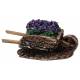 Décor pour santons de Provence Brouette avec lavande 7x3x2 cm