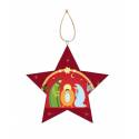 Décoration de Noël en forme d'étoile - rouge