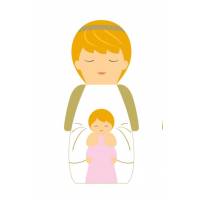 Petit ange gardien fille 5cm