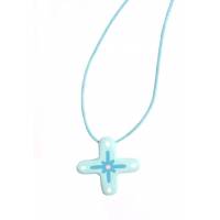 Blauwe hanger Cross 25 mm 