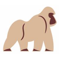 Veel 3 gorillas 7x8xep2cm 