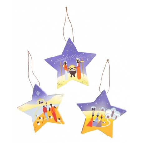 Set étoiles bleues 9cm