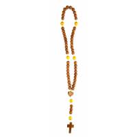 Chapelet bois de coco Ocre