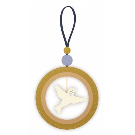 Couronne dorée Colombe D7cm