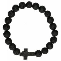 Bracelet s/élastique Pierre de lave