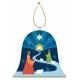 Décoration de Noël en forme de cloche - bleue