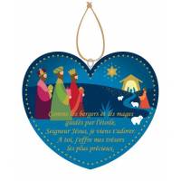 9,5 cm Blue Worship Heart 