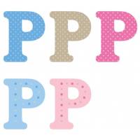 Letter P x5pcs. Hoogte 5,5 cm 