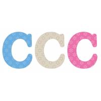 Letter C x3pcs. Hoogte 5,5 cm 