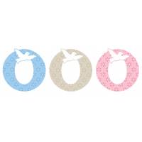 Letter o x3pcs. Hoogte 5,5 cm 