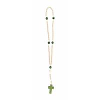 Chapelet bois vert Environ 30cm