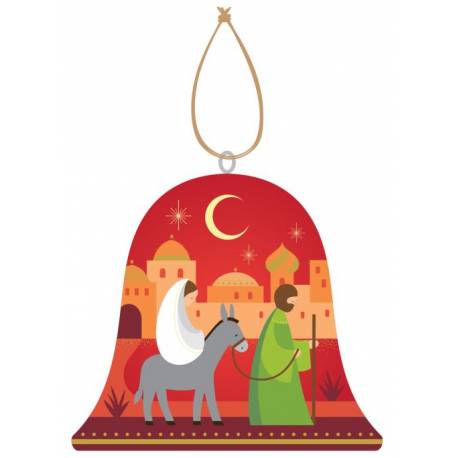 Décoration de sapin de Noël en forme de cloche rouge