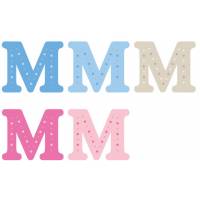 Letter Mx5pcs. Hoogte 5,5 cm 