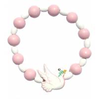 Bracelet Colombe Rose Environ 5cm