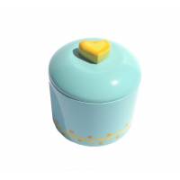 Boite Coeur Jaune 6X5.5cm