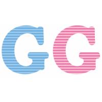 Letter G X2PCS. Hoogte 5,5 cm 